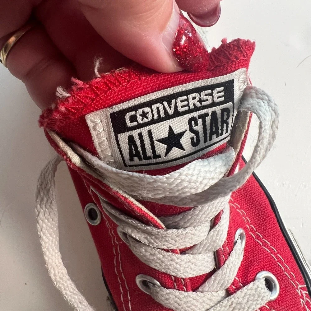 Converse Red Shoes Youth Sz 13 &‎ Revolution Black Shoes Sz 01 Sneakers Bundle